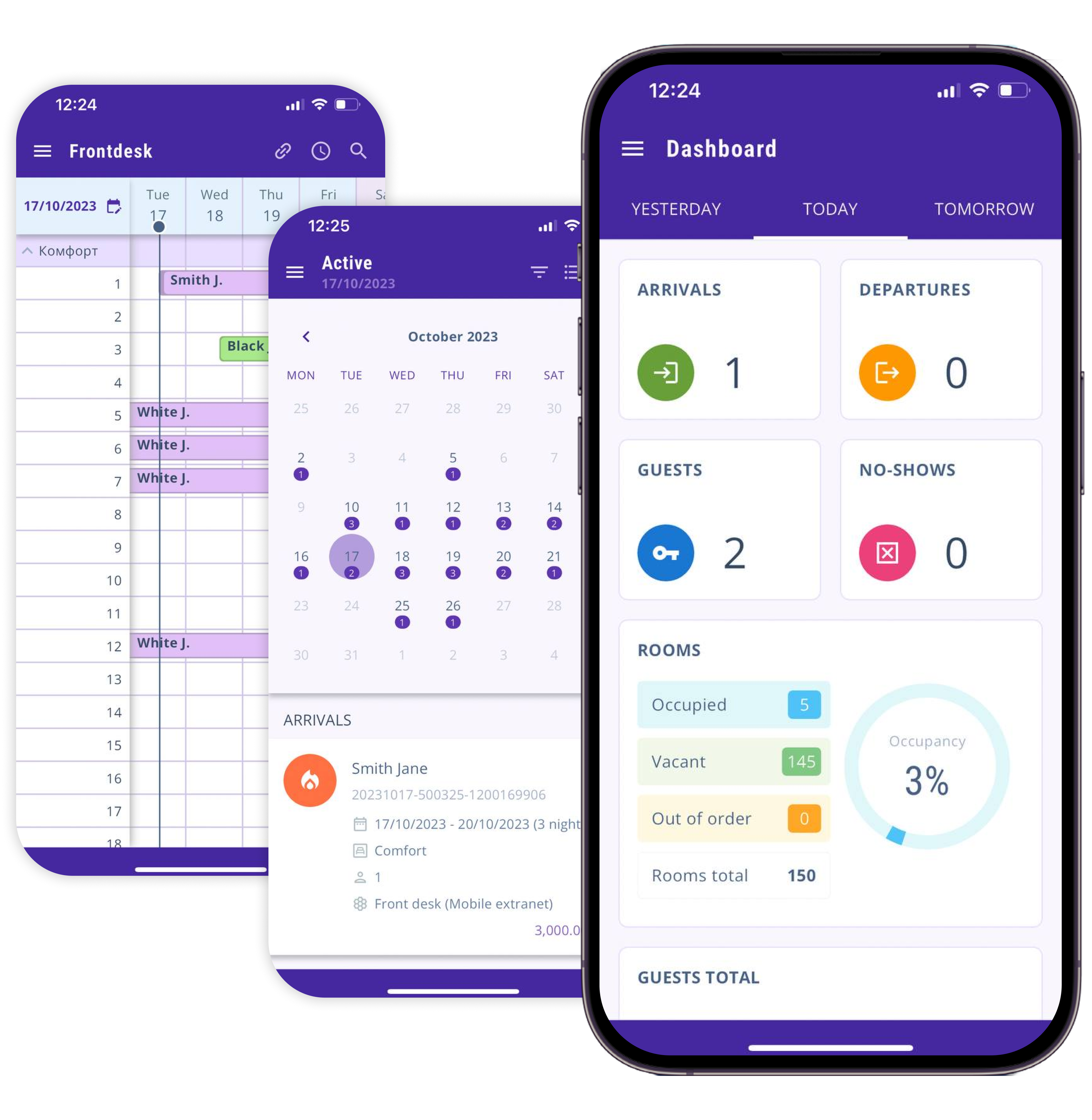 screenshot of Exely PMS